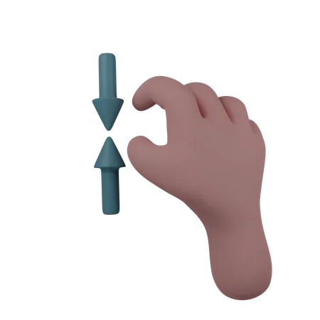 Pinch Gesture  3D Illustration