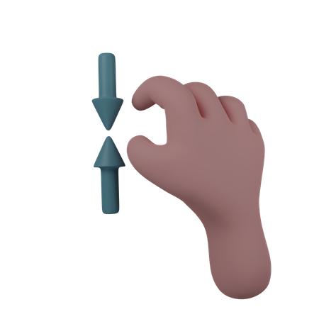 Pinch Gesture 3D Illustration