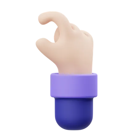 Pinch Hand Gesture  3D Illustration