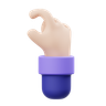 3d pinch hand gesture logo