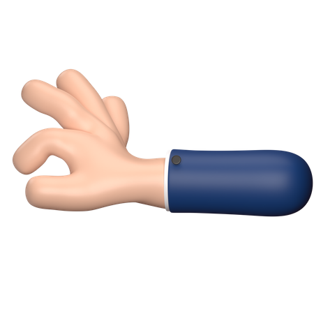 Pinch Hand Gesture  3D Illustration