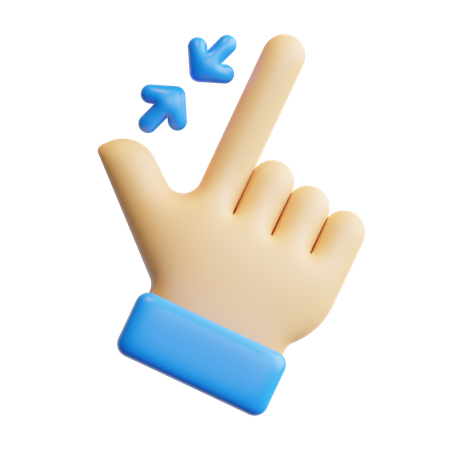 Pinch Touch Gesture  3D Icon