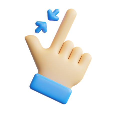 Pinch Touch Gesture  3D Icon