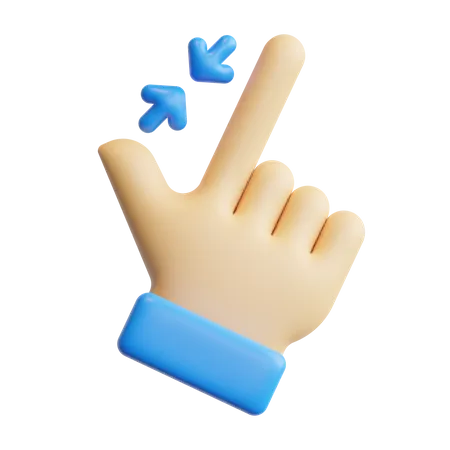 Pinch Touch Gesture  3D Icon