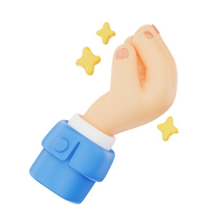 Pinched Finger Hand Gesture  3D Icon