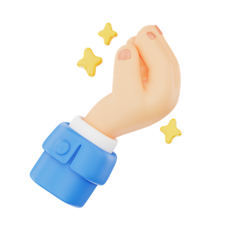 Pinched Finger Hand Gesture  3D Icon