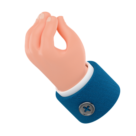 Pinched Fingers Gesture  3D Icon