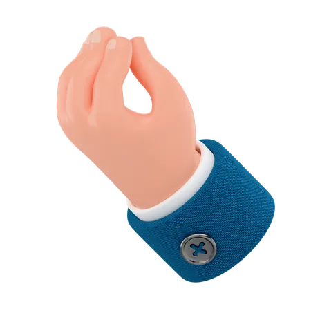 Pinched Fingers Gesture  3D Icon