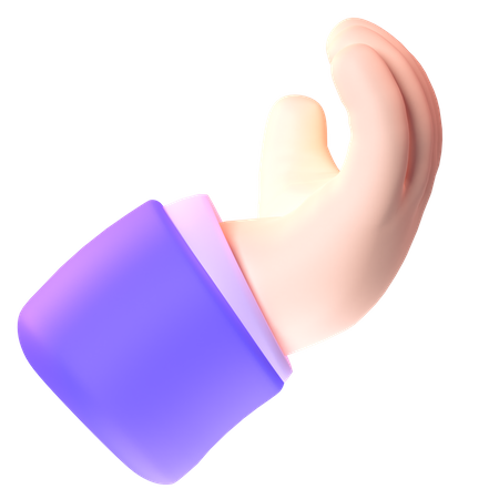 Pinched Fingers Gesture  3D Icon