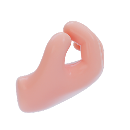 Pinched Hand Gesture  3D Icon