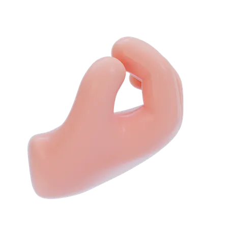 Pinched Hand Gesture  3D Icon