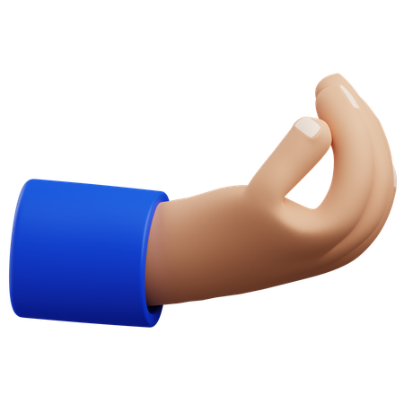 Pinched hand gesture  3D Icon