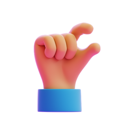 Pinching Finger Hand Gesture  3D Icon