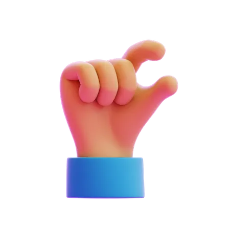 Pinching Finger Hand Gesture  3D Icon