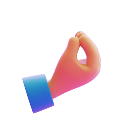 꼬집는 손짓  3D Icon