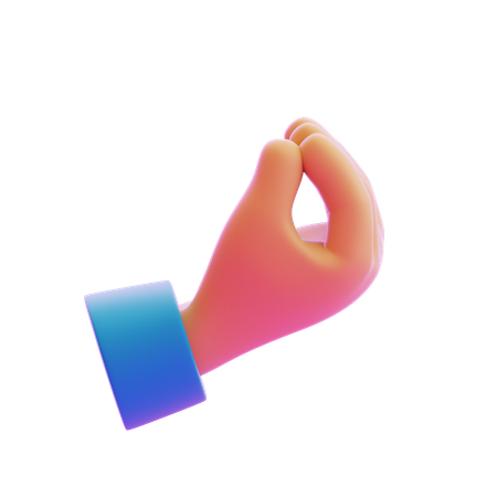 Pinching Hand Gesture  3D Icon