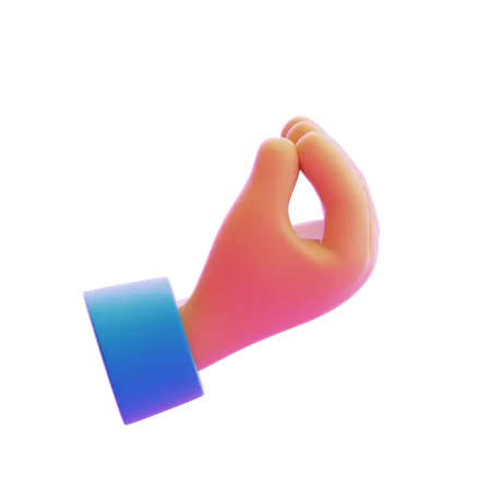 Pinching Hand Gesture  3D Icon