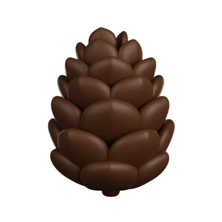 Pine Cone 3 D Render 3D Icon