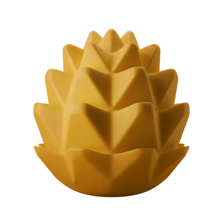 Pine Cone Acorn Autumn Symbol 3 D Icon Illustration 3D Icon