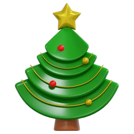 Pine Tree 3 D Icon Christmas Illustration 3D Icon