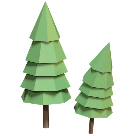 Pine Tree Illustration In 3 D Design 3D Icon
