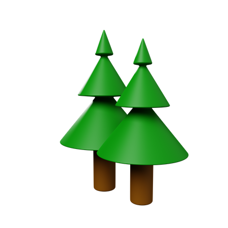 Pine tree 3D Illustration
