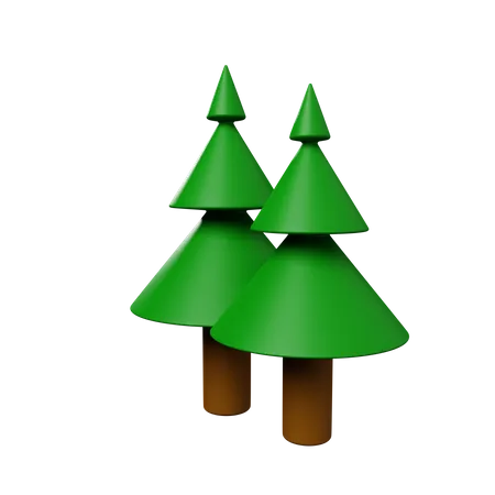 Pine tree  3D Illustration