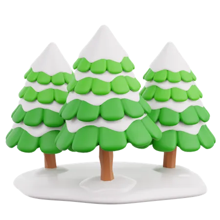 Pine Trees  3D Icon