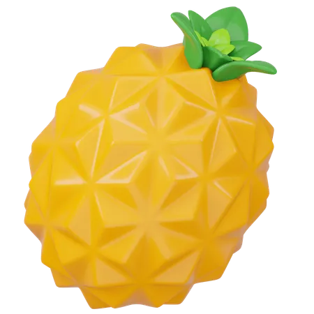 3 D Rendered Pineapple Icon 3D Icon