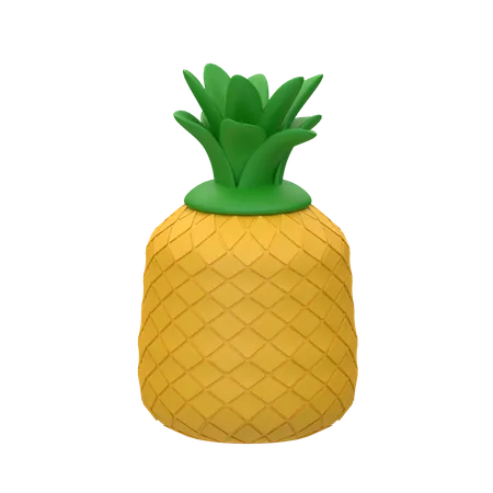 3 D Rendering Yellow Pineapple Summer 3 D Icon 3D Illustration