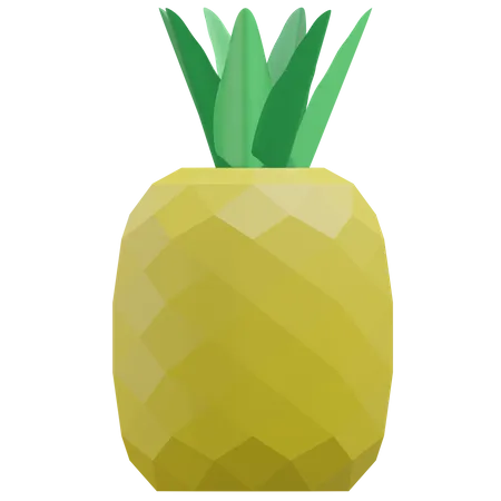 Pineapple Grocery 3 D Icon Illustration With Tranparent Background 3D Icon
