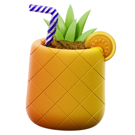 Pineapple Drink  3D Icon