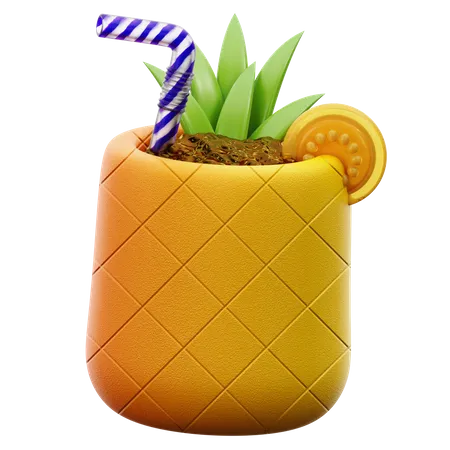 Pineapple Drink 3D Icon