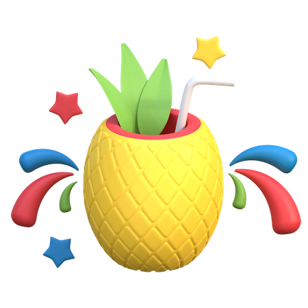 Pineapple Juice  3D Icon