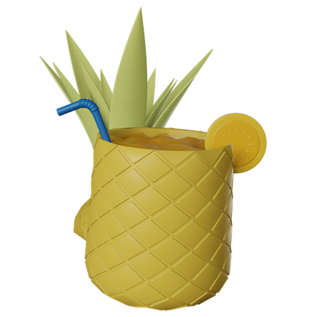 Pineapple Juice 3D Icon