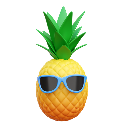 Pineapple With Glasses  3D Icon