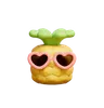 Pineapple with sunglasses