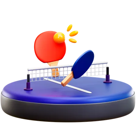 Ping Pong  3D Illustration