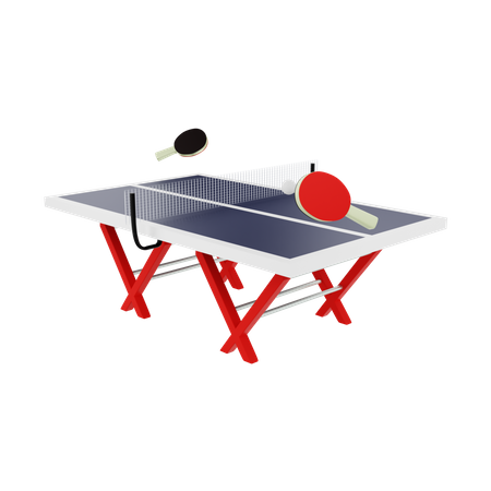 Ping pong game  3D Illustration