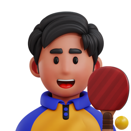 Ping Pong Player  3D Icon