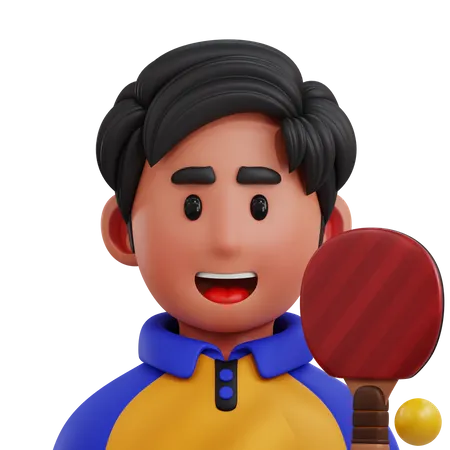 Ping Pong Player  3D Icon