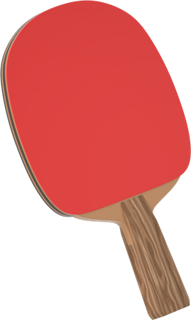 Ping Pong Racket 3D Illustration