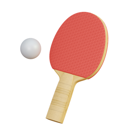 Ping Pong Racket Ball  3D Icon