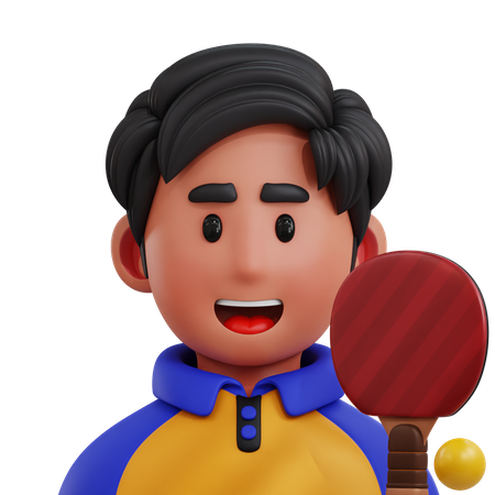 Ping-Pong-Spieler  3D Icon