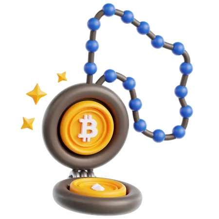 Pingente de bitcoin  3D Icon