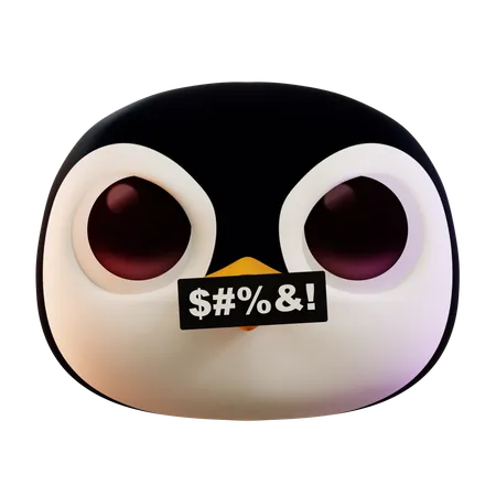 Emoji de malédiction de pingouin  3D Icon