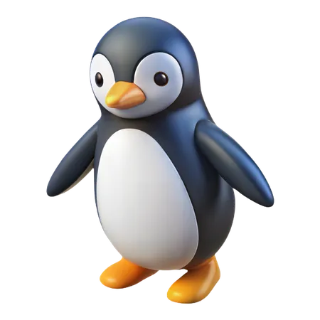 Pingouin marchant  3D Icon