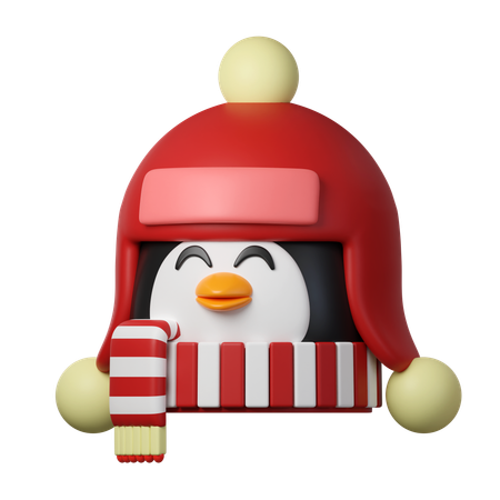 Pinguim de natal  3D Icon