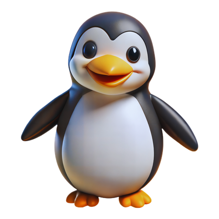 Pinguim feliz  3D Icon