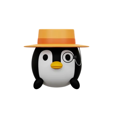 Investigador de pinguim  3D Icon